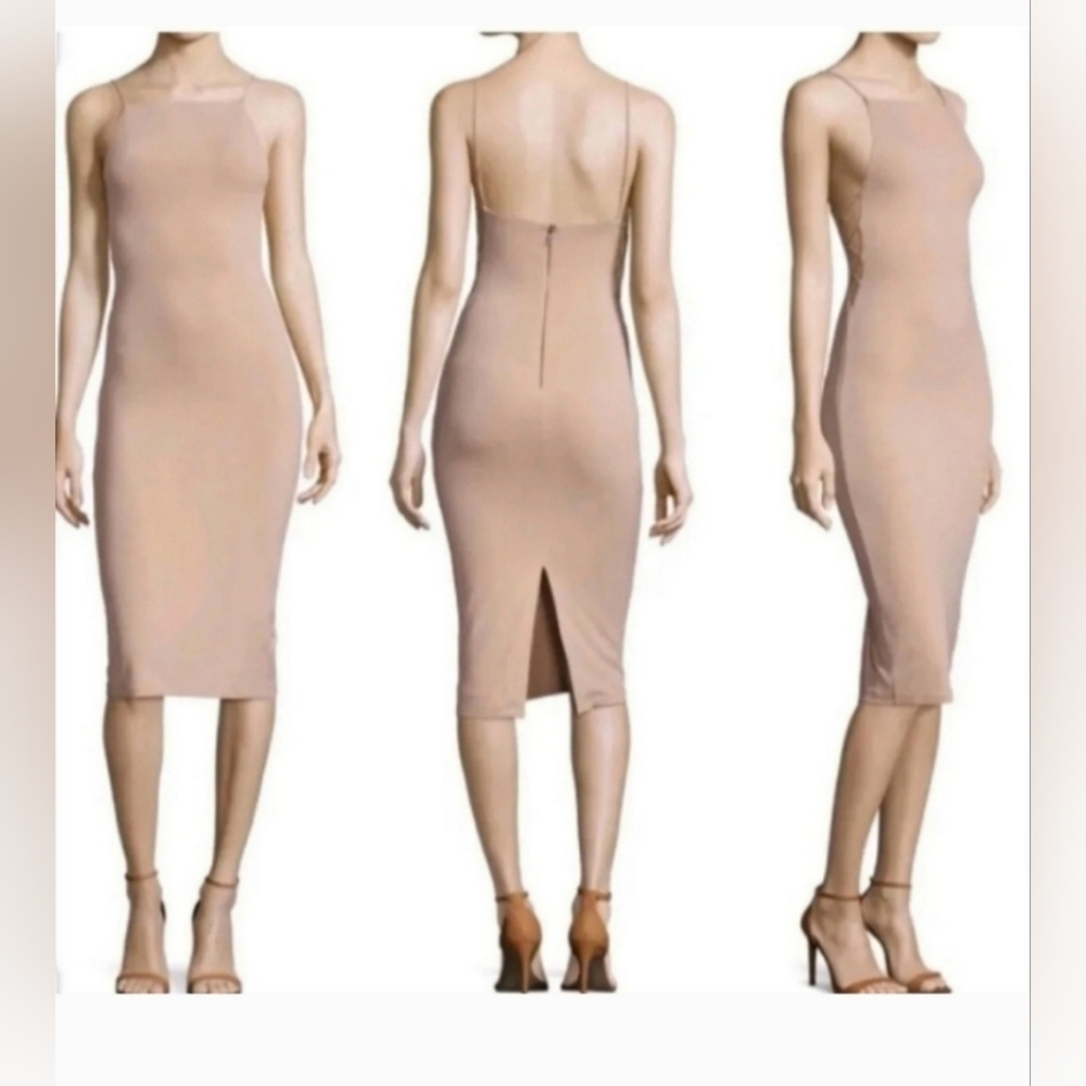 Alice +Olivia Kia Air Beige Midi Length  Dress Size 8